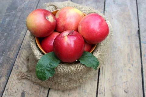 Apples lying in the plate Stock Photos