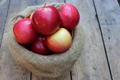 Apples lying in the plate Stock Photos