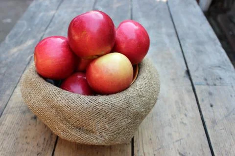 Apples lying in the plate Stock Photos