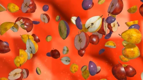 Apples pears and plums Video stock 95818332