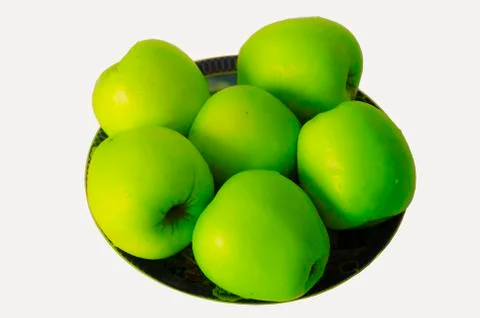 Apples on a plate Stock Photos