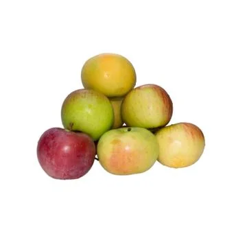 Apples a pyramid, it is isolated. Stock Photos