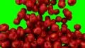 Apples red fill screen transition composite overlay element HD Footage