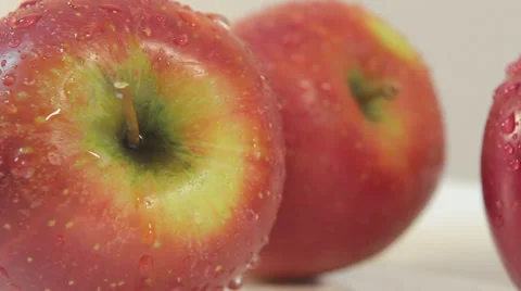Apples on the rotation table Stock-Footage 38418560