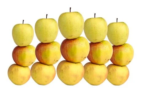 Apples row Stock Photos