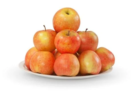 Apples on a saucer Stock Photos