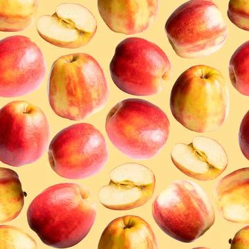 Apples seamless pattern. Illustrazione stock