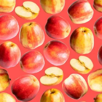 Apples seamless pattern. Illustrazione stock