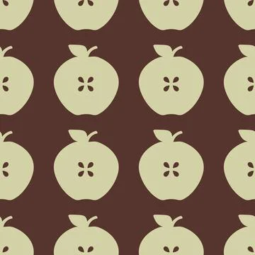 The apples. Seamless pattern, vector. Design for fabric, paper, background, w Stock Illustration