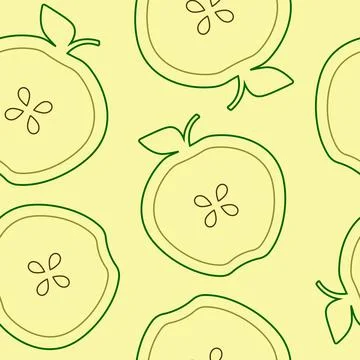The apples. Seamless pattern, vector. Design for fabric, paper, background, w Stockillustratie