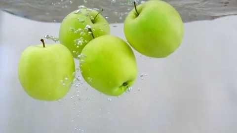 Apples in slow motion Stock Footage 76041046