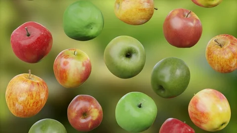 Apples Slowly Tumbling Loop Vídeos de archivo 110265535