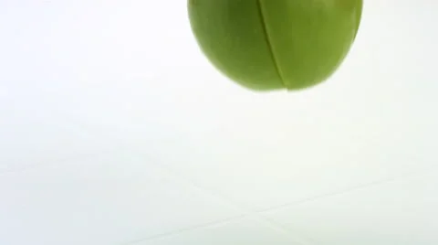Apples splashing, slow motion Stock Footage 61668262