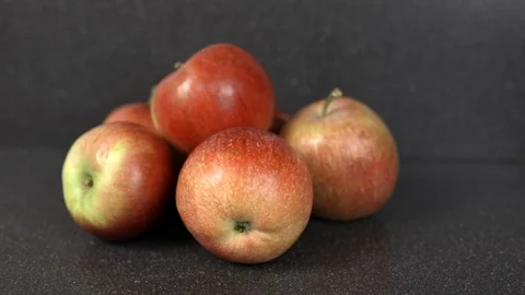 Apples on the stone surface Stock Footage 96052222