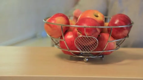 APPLES ON THE TABLE Stock Footage 155250880