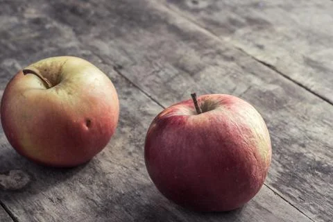 Apples on a table Foto stock