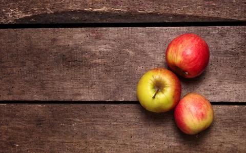 Apples on the table Stock Photos