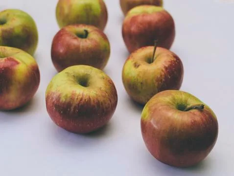 Apples On Table Stock Photos