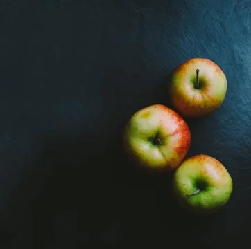 Apples On The Table Stock Photos