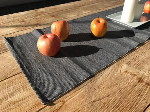 Apples on the table Stock Photos