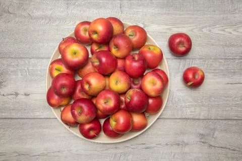 Apples on the table Stock Photos