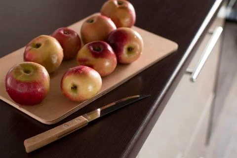 Apples on a table Stock Photos