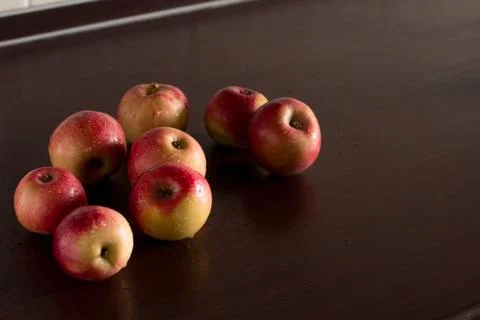 Apples on a table Stock Photos