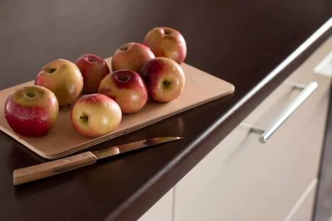 Apples on a table Stock Photos