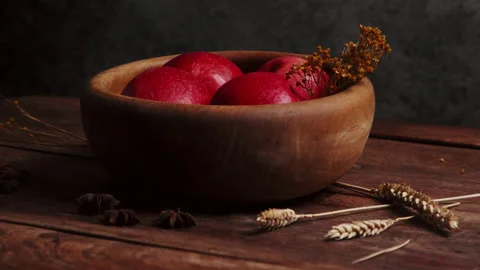 Apples on a table shot in studio 스톡 동영상 137208964