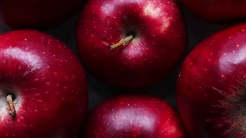 Apples texture background zooming in and seamless looping Stock Footage 141448918
