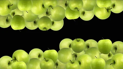 Apples transition fill screen overlay on black background Stock-Footage 208842998