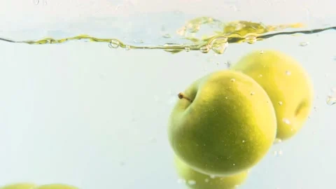 The apples in the water. More apples. Stock Footage 142330102