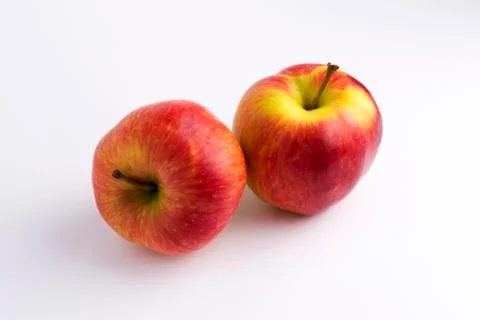 Apples on a white background. A group of apples on an isolated white backgrou Foto stock