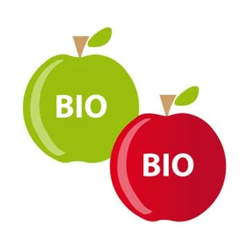 Apples on white background Stock Illustration