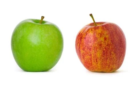 Apples on white background Stock Photos