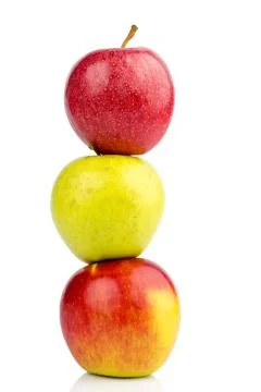 Apples on white background Stock Photos