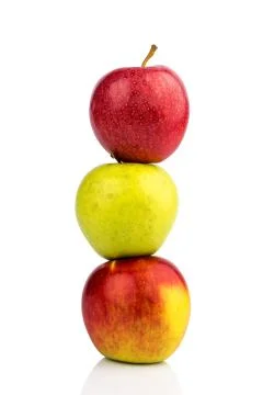 Apples on a white background Stock Photos