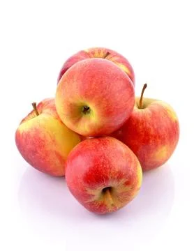 Apples on a white background Stock Photos