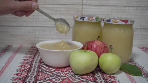 Applesauce Stock Footage 283655889