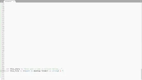 AppleScript Programming Language Source Code Typing Effect. AppleScript Progr Stock Footage 148000416