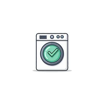 Appliance efficiency verification process displaying green symbol indicates.. Stock Illustration
