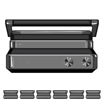 Appliance electric grill cartoon vector graphic Stock Illustration