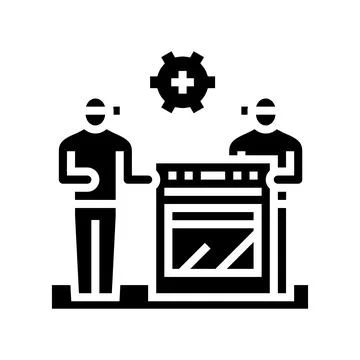 Appliance installation glyph icon vector illustration Stock Illustration