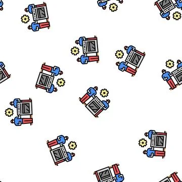 Appliance installation vector seamless pattern Stock Illustration