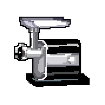 Appliance meat grinder game pixel art vector illustration Illustrazione stock