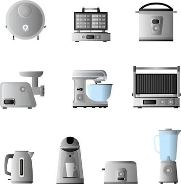 Appliances. Electrical equipment for the kitchen. Technic. 스톡 일러스트