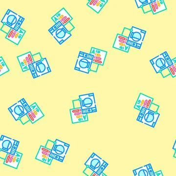 Appliances energy efficient vector seamless pattern Stock Illustration