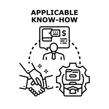 Applicable know how concept demonstrating business skill exchange 스톡 일러스트