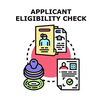 Applicant eligibility check process for candidates イラスト素材