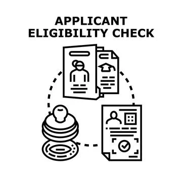 Applicant eligibility check process for candidates イラスト素材